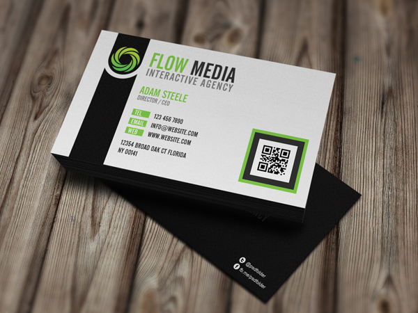 Flow-Media-Business-Cards-Green